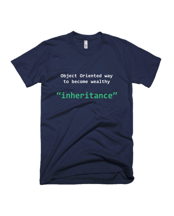 Object Oriented Inheritance - Navy Blue - Unisex Adults T-shirt