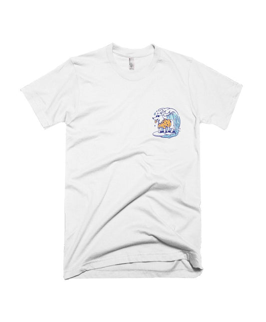 Lets Surf - Pocket Print - White - Unisex Adults T-shirt